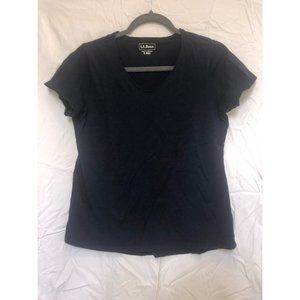 L.L.Bean Navy V-Neck T-shirt
